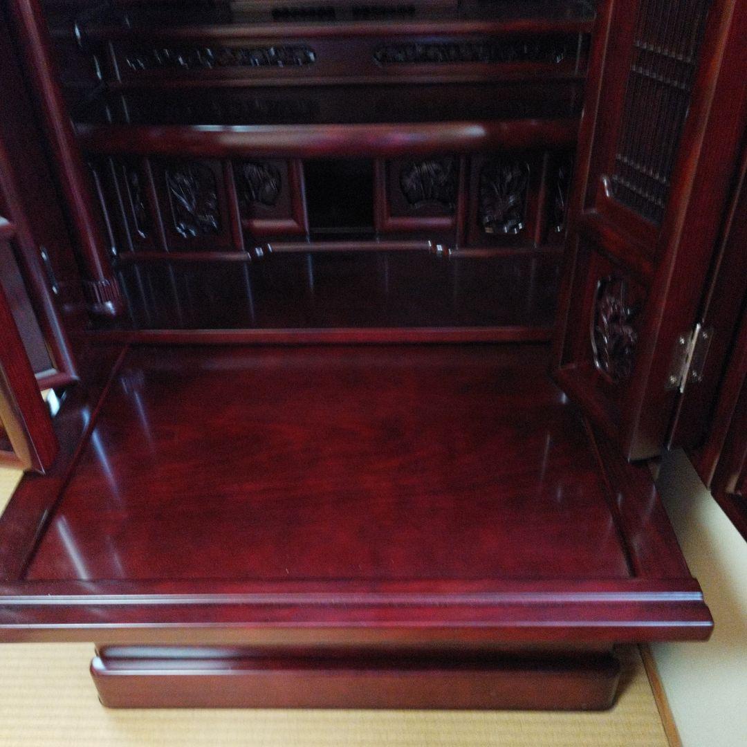 仏壇（紫壇調·仏具セット付き)未使用に近い