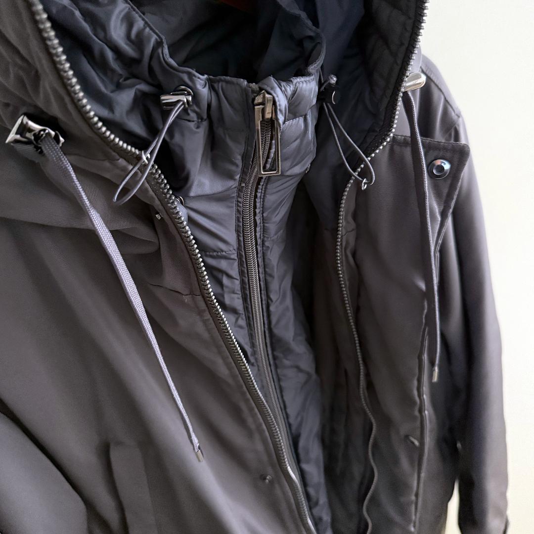 【美品・Lサイズ】EMPORIO ARMANI ダウンジャケット・グレーネイビー