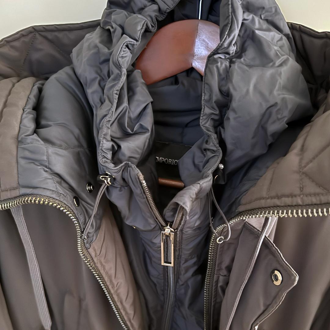 【美品・Lサイズ】EMPORIO ARMANI ダウンジャケット・グレーネイビー