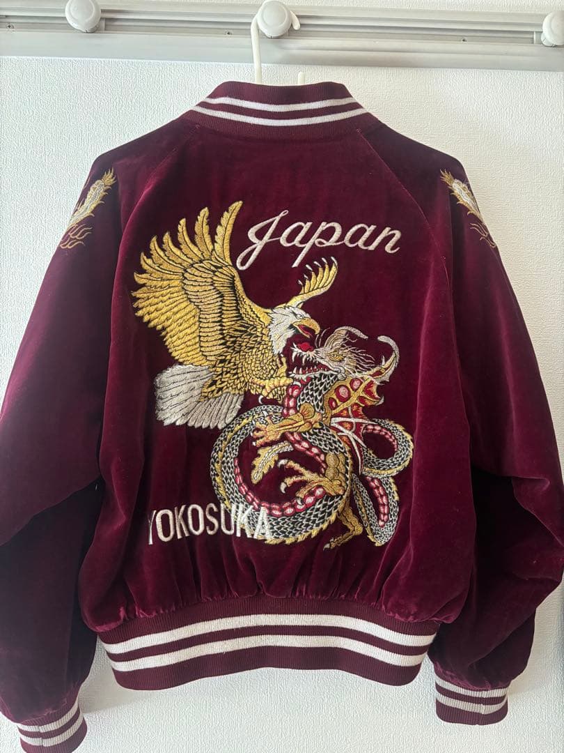 LONDON F.B. スカジャン 刺繍　ベロア