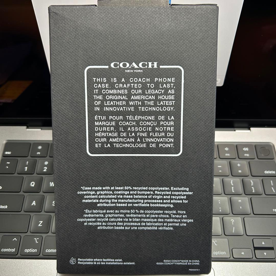 新品　COACH iPhone16 Pro Max 手帳型ケース