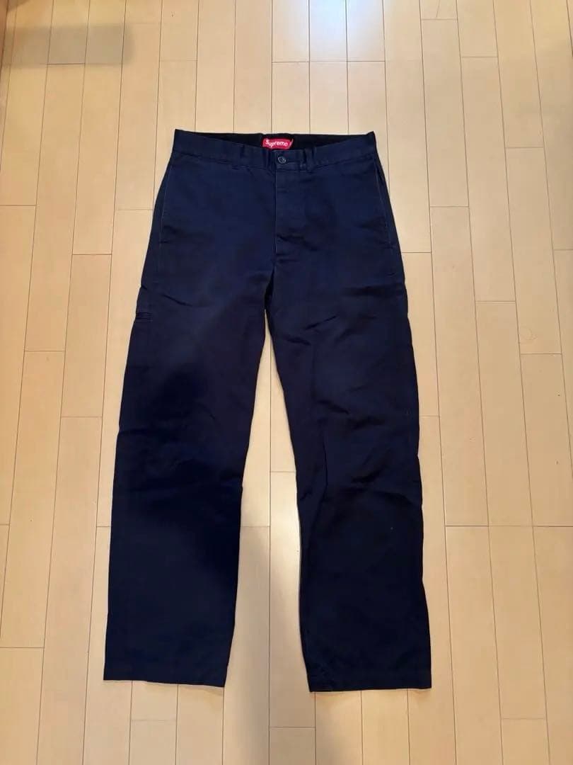 Supreme ネイビー ワークパンツ