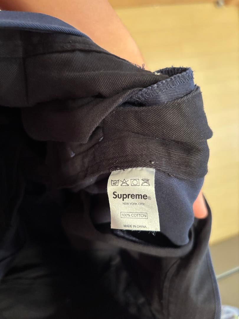 Supreme ネイビー ワークパンツ