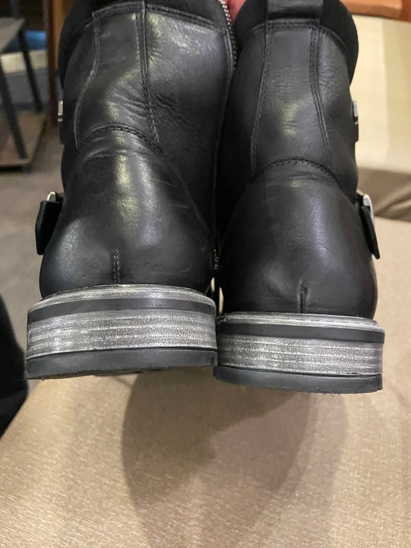 Harley-Davidson 黒ブーツ ジッパー付き　ハーレーダビッドソン