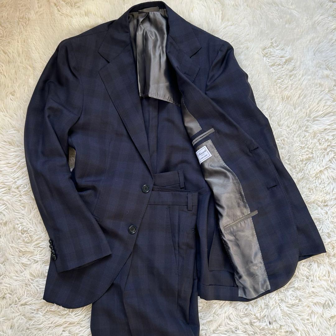 Errico Formicola シルク　モヘヤ　スーツ　ネイビー