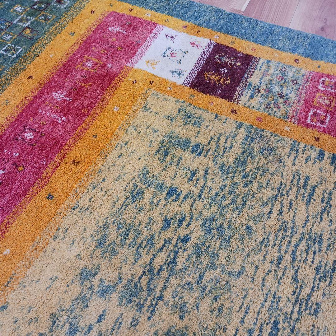 Y2874 ペルシャ絨毯 ギャッペ SHIRZA シラーズ産 ウール100％