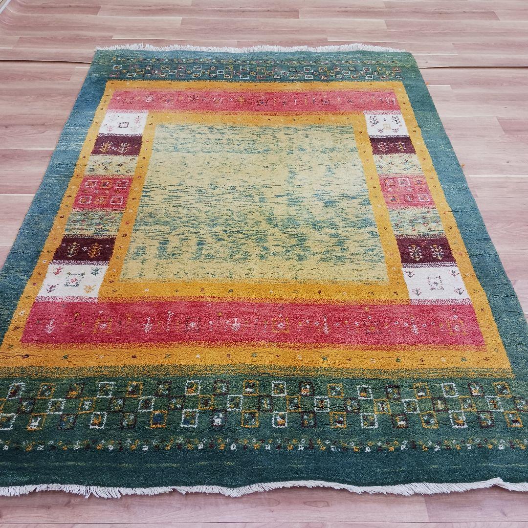 Y2874 ペルシャ絨毯 ギャッペ SHIRZA シラーズ産 ウール100％