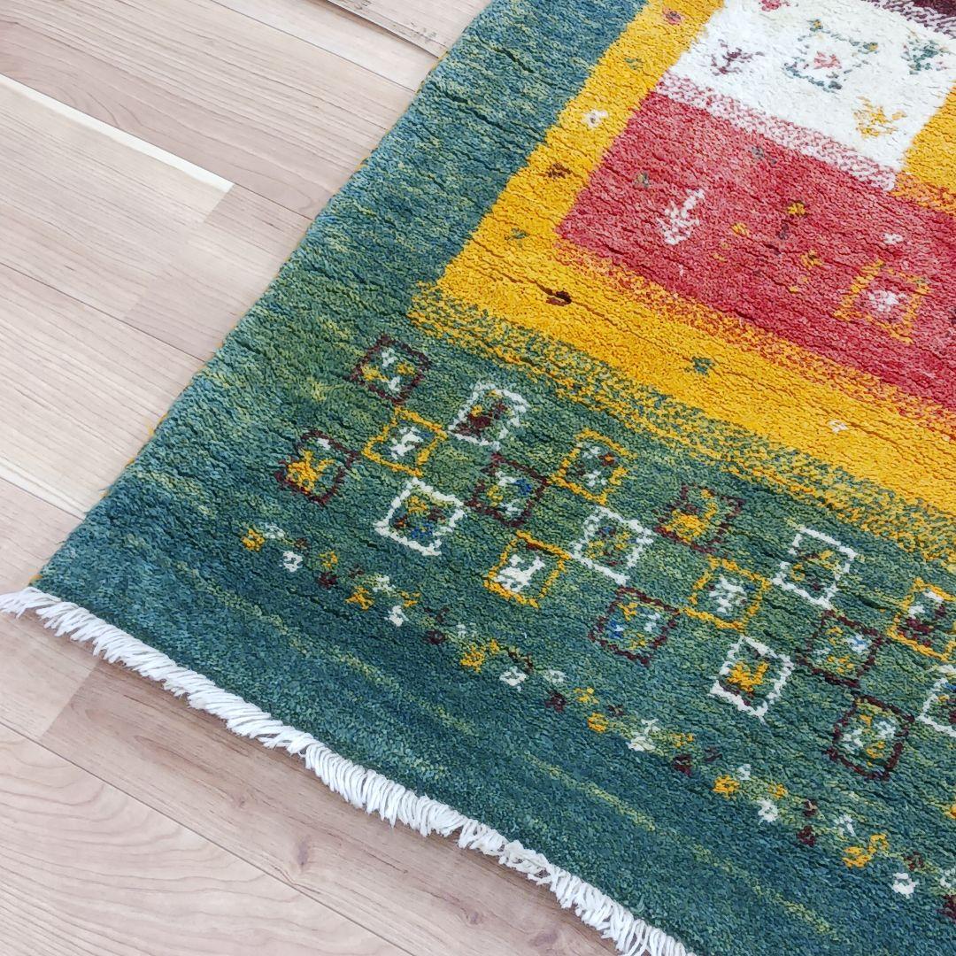 Y2874 ペルシャ絨毯 ギャッペ SHIRZA シラーズ産 ウール100％