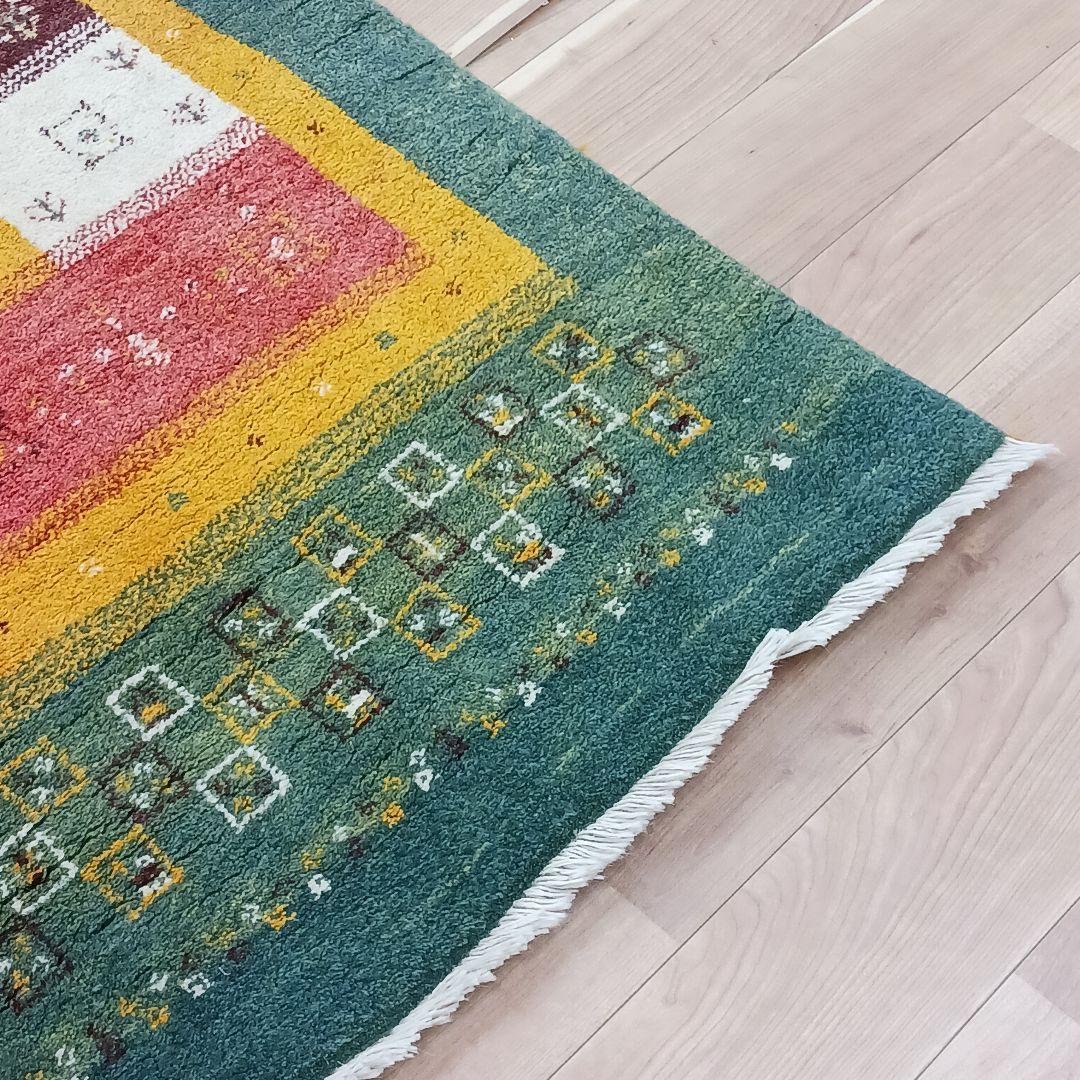 Y2874 ペルシャ絨毯 ギャッペ SHIRZA シラーズ産 ウール100％