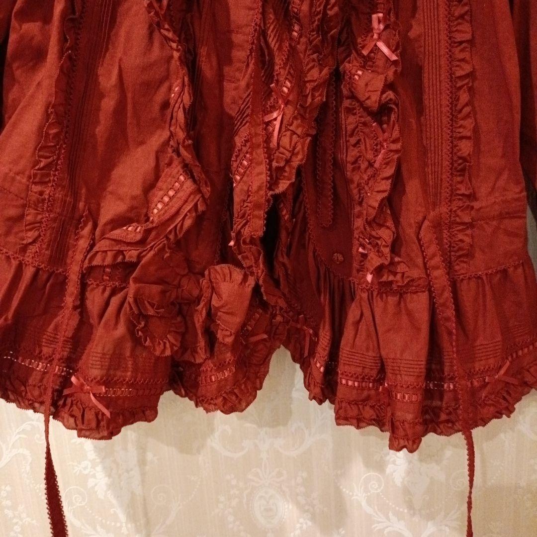 ピンクハウス　オーバーブラウス　赤