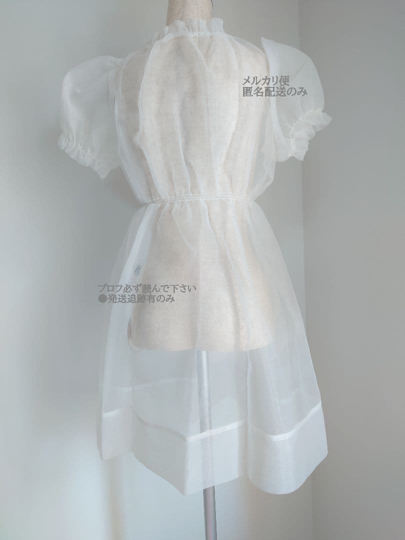 s*p様 新品 katie オーガンジー ワンピース　ホワイト ドレス　半袖　パ