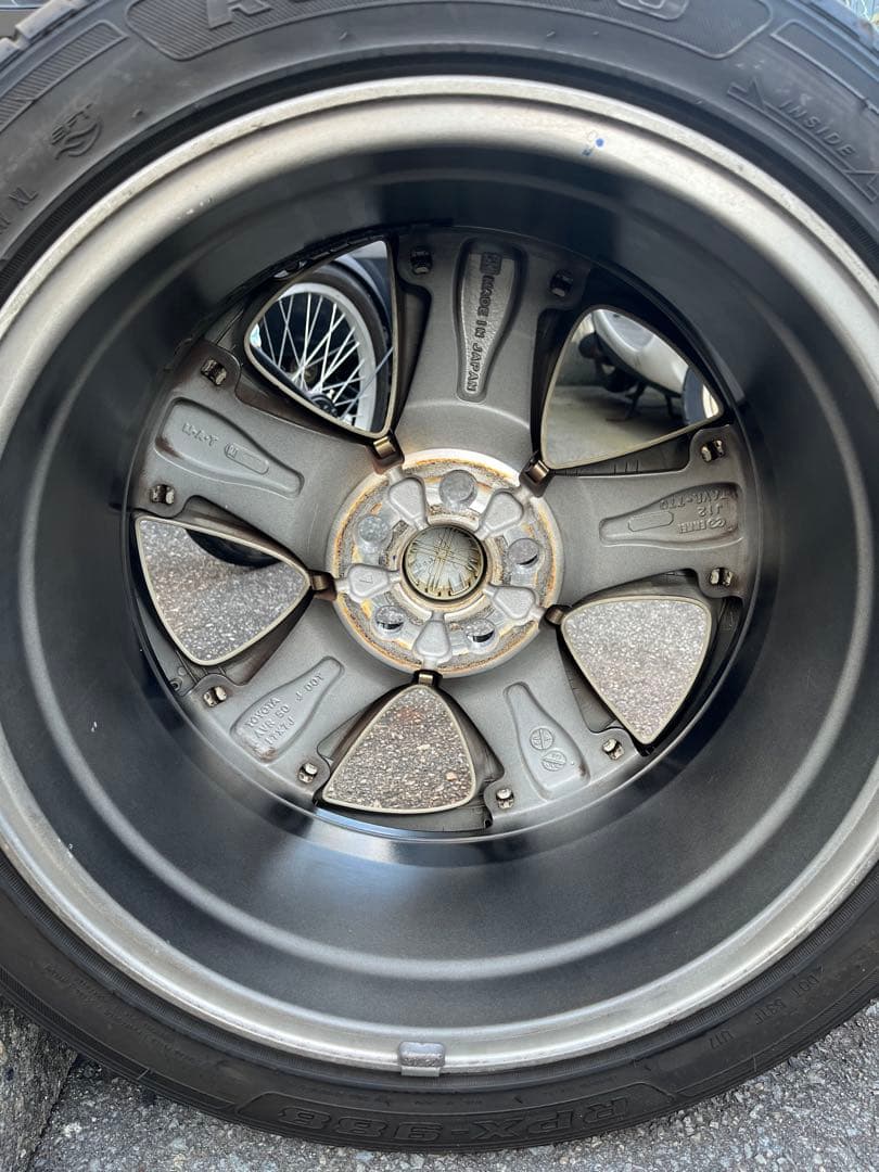 (バリ山)プリウス純正50ツーリングホイールタイヤ4本セット(ジャンク)