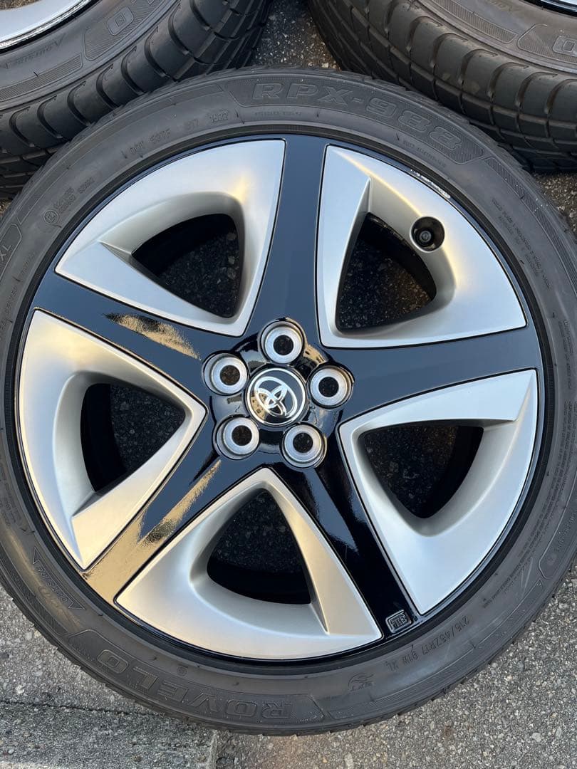 (バリ山)プリウス純正50ツーリングホイールタイヤ4本セット(ジャンク)