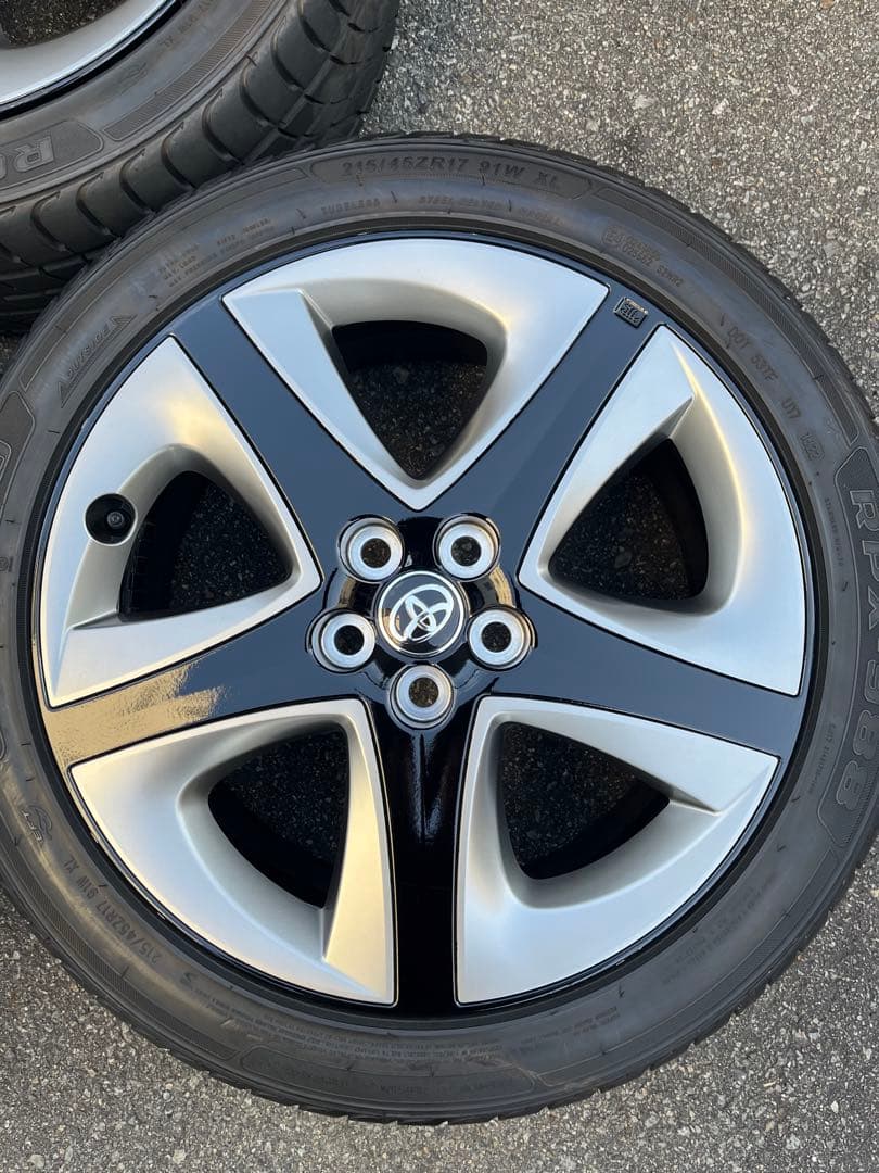 (バリ山)プリウス純正50ツーリングホイールタイヤ4本セット(ジャンク)