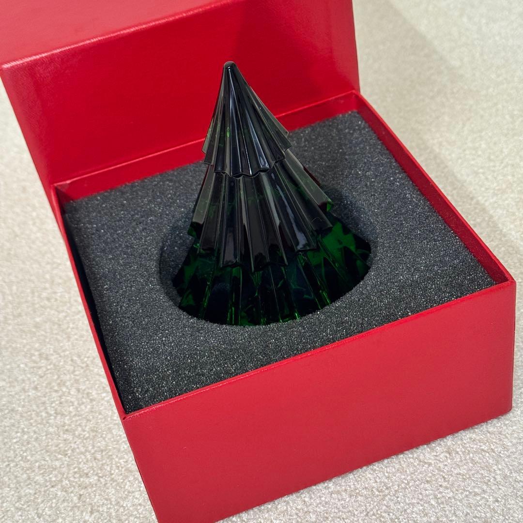 【美品】バカラ Baccarat ミルニュイ クリスマスツリー グリーン