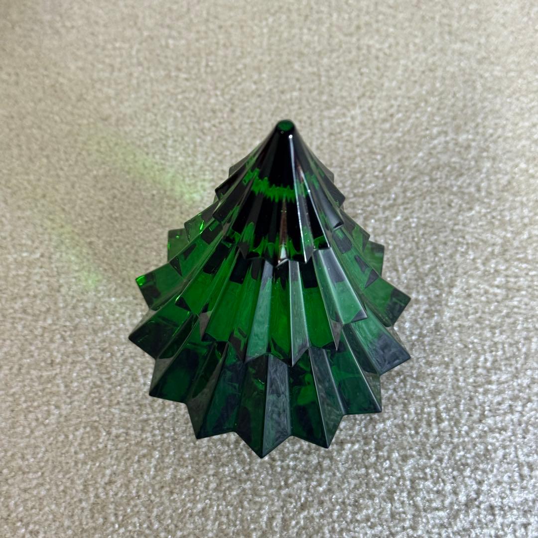 【美品】バカラ Baccarat ミルニュイ クリスマスツリー グリーン