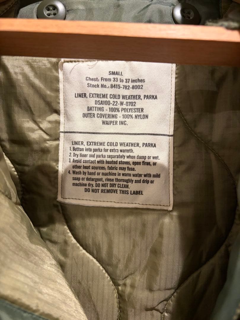 大人気完売品　Waiper M-65 フルセット s オリーブ　OVY 試着のみ