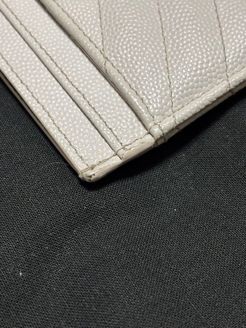 サンローラン モノグラム カードケース ホワイト 白