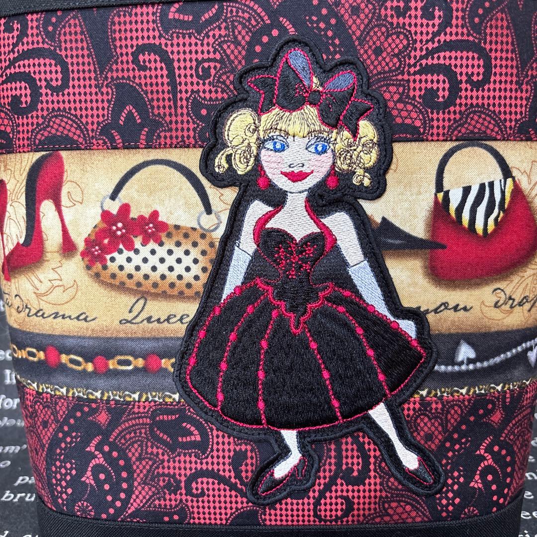 ロラライハリス刺繍、SPXファブリック トートバッグとポーチ2個の3点セット