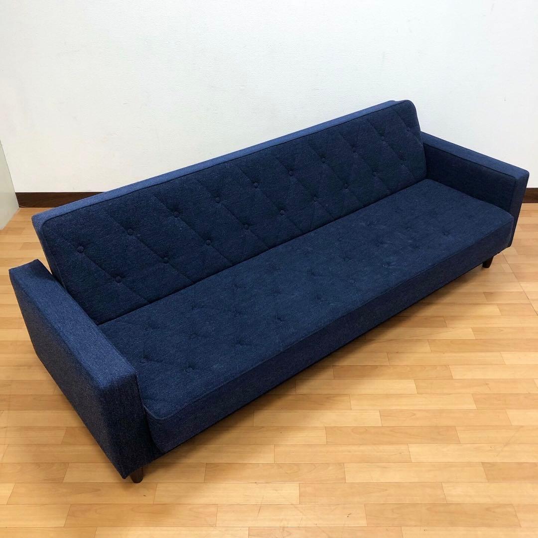 karimoku カリモク60 スリーピングソファ ソファベッド タープブルー