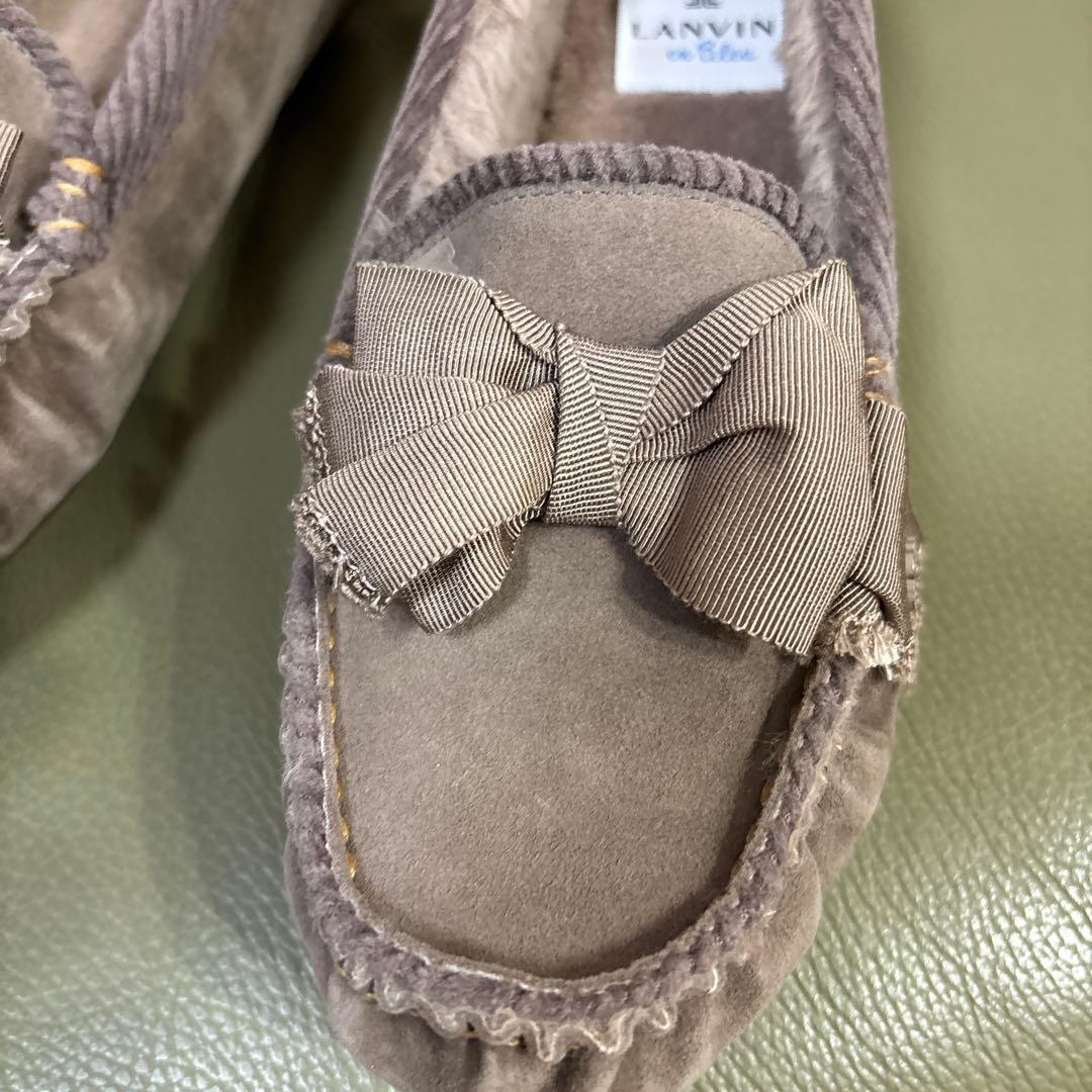 新品未使用完売色ランバンオンブルーモカシン24cm