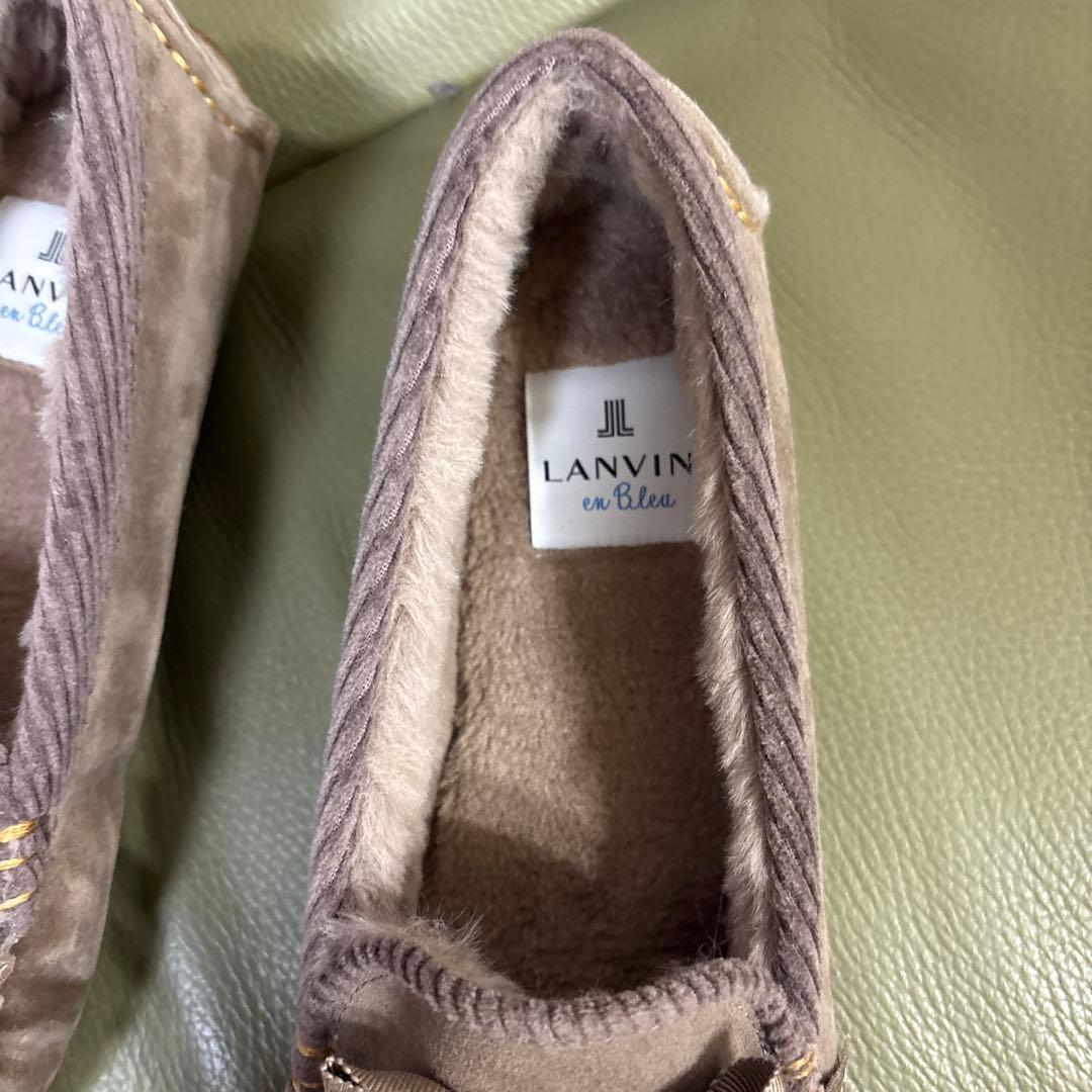 新品未使用完売色ランバンオンブルーモカシン24cm