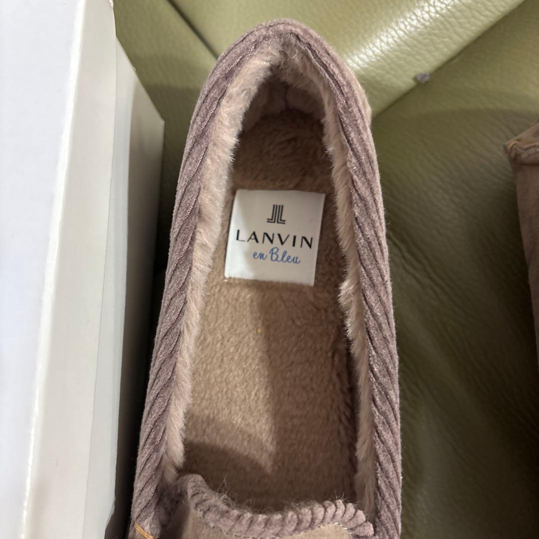 新品未使用完売色ランバンオンブルーモカシン24cm