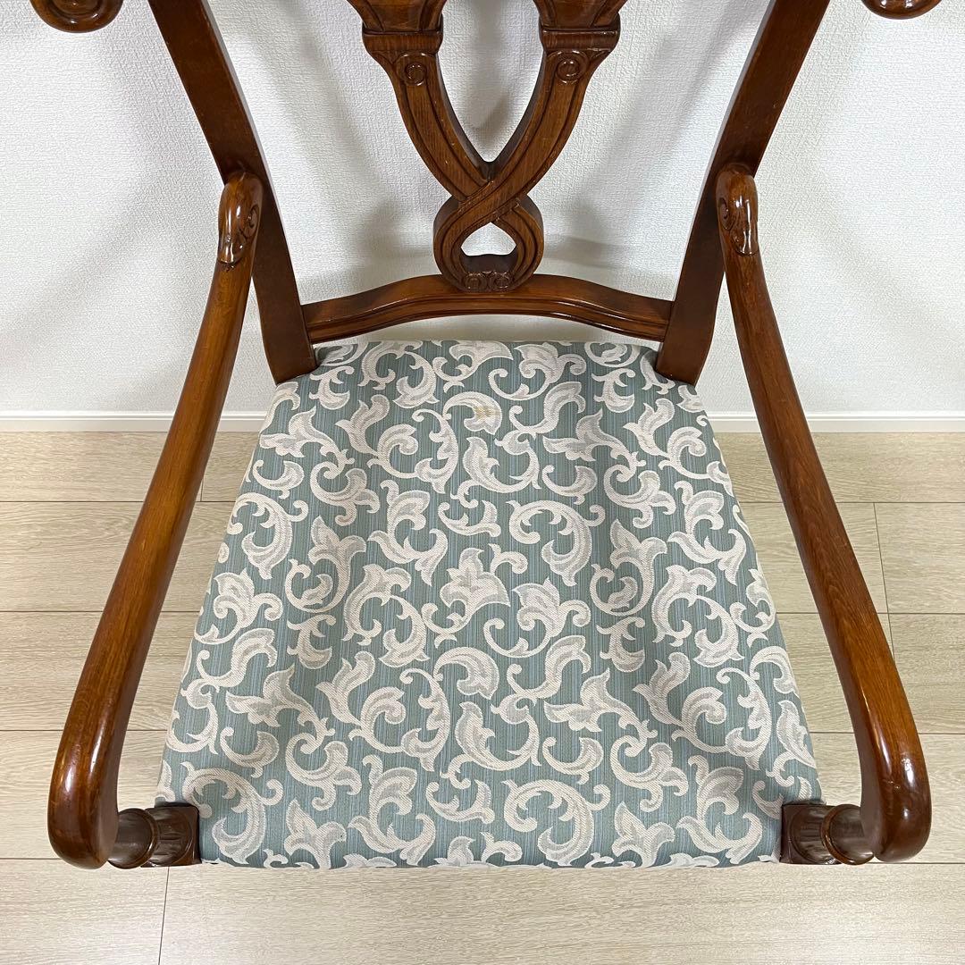 (け92)ブリティッシュデザイン アンティークアームチェア ダイニングチェア