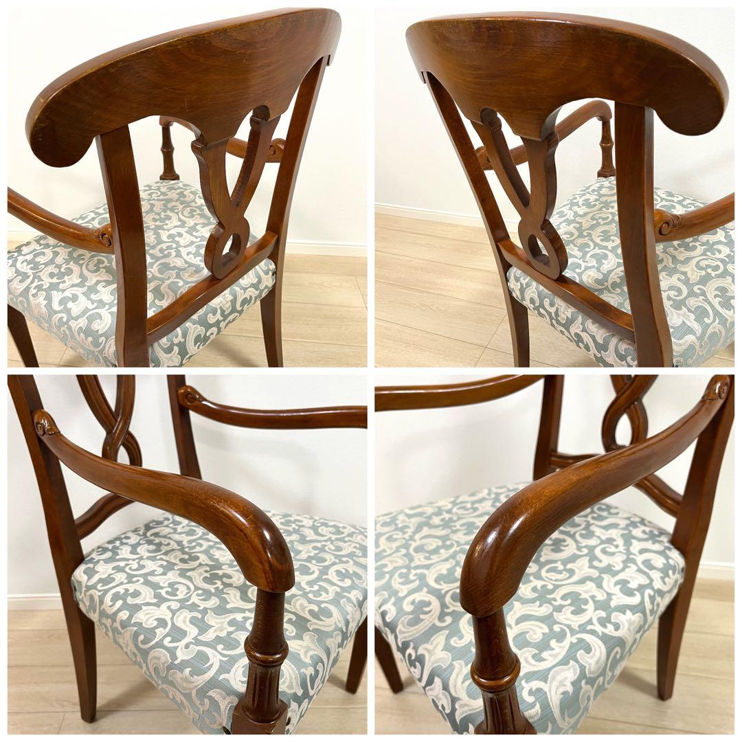 (け92)ブリティッシュデザイン アンティークアームチェア ダイニングチェア