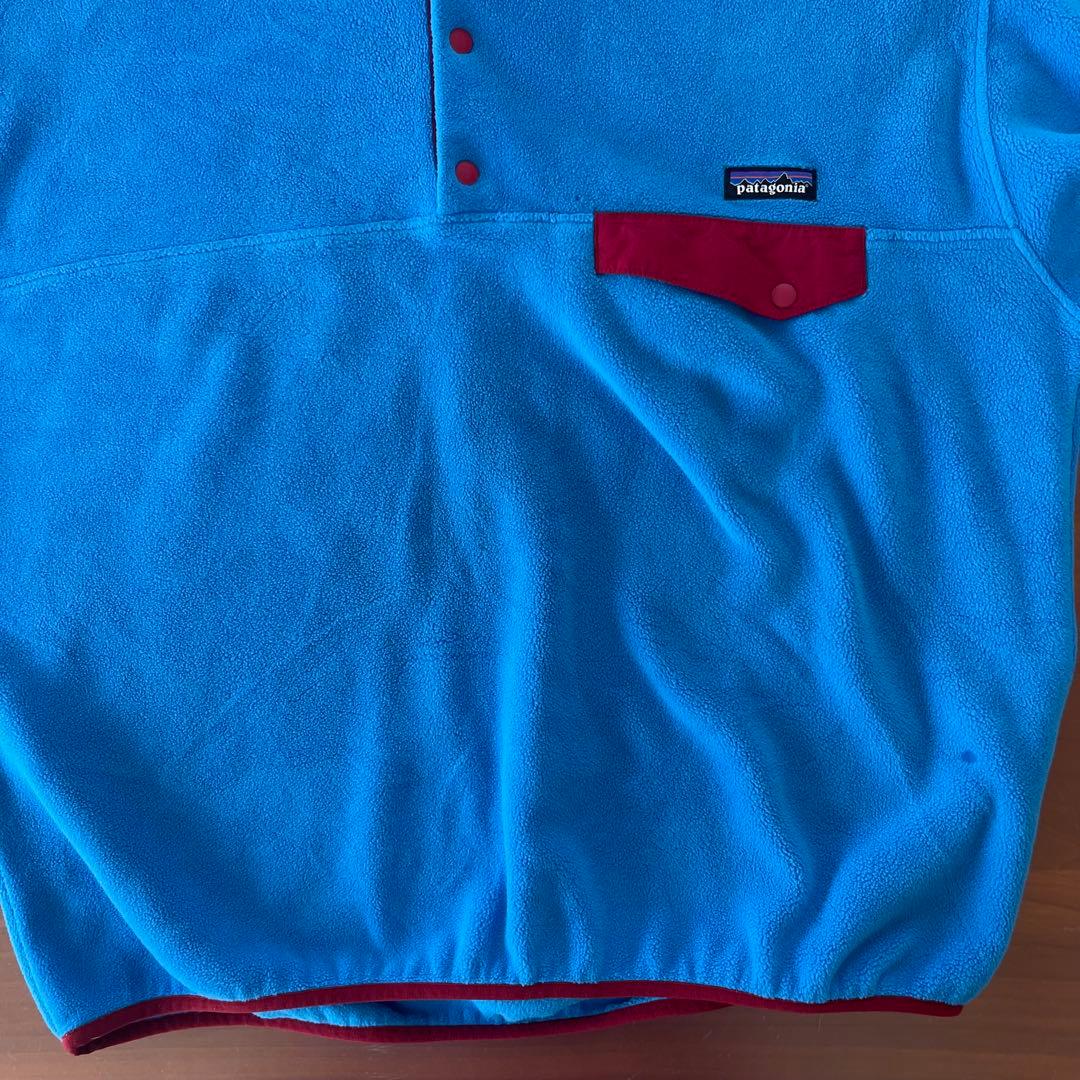 ★Patagonia　シンチラ　スナップt　Lサイズ　ターコイズブルー×レッド
