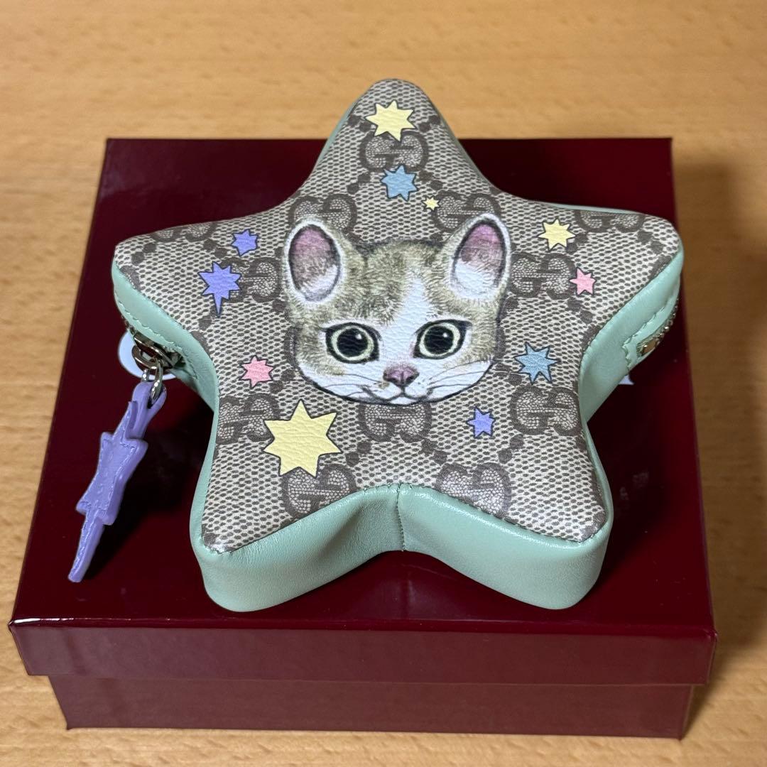 GUCCI グッチ ヒグチユウコ ボリス 星型 キー チャーム ポーチ 猫 ネコ