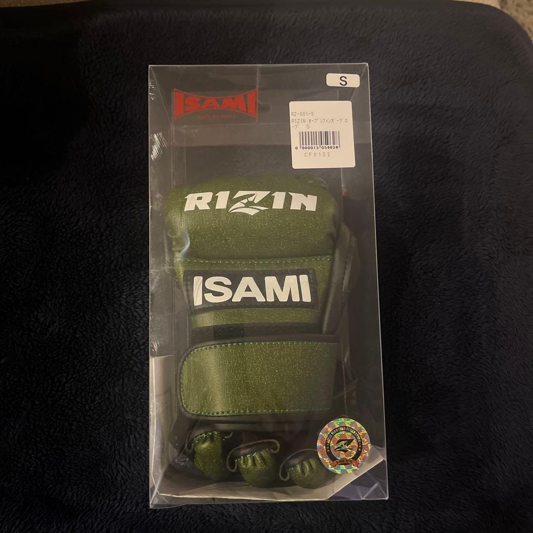 美品　RIZIN オリーブフィンガーグローブ　Ｓ