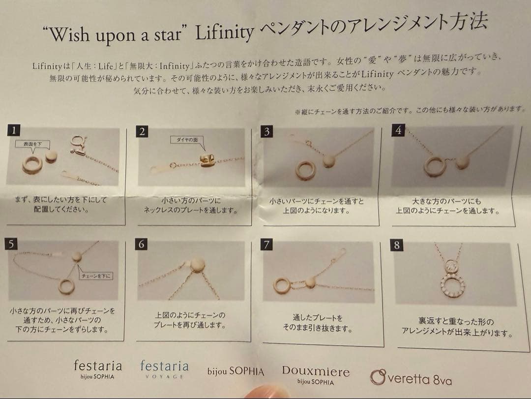 festaria bijou SOPHIAダイヤモンドネックレス保証書鑑定書箱込