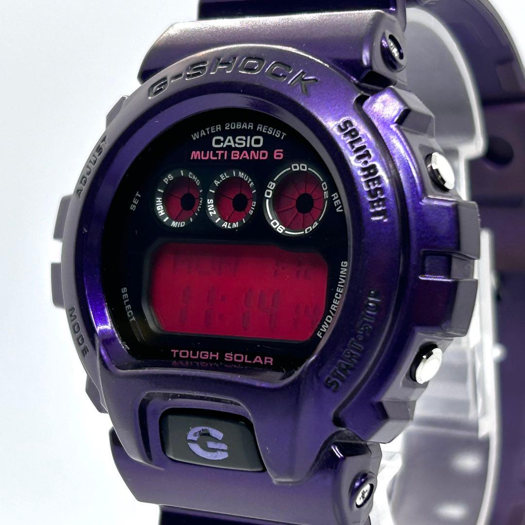 稼働品 G-SHOCK クレイジーカラーズ ソーラー 腕時計 メンズ パープル