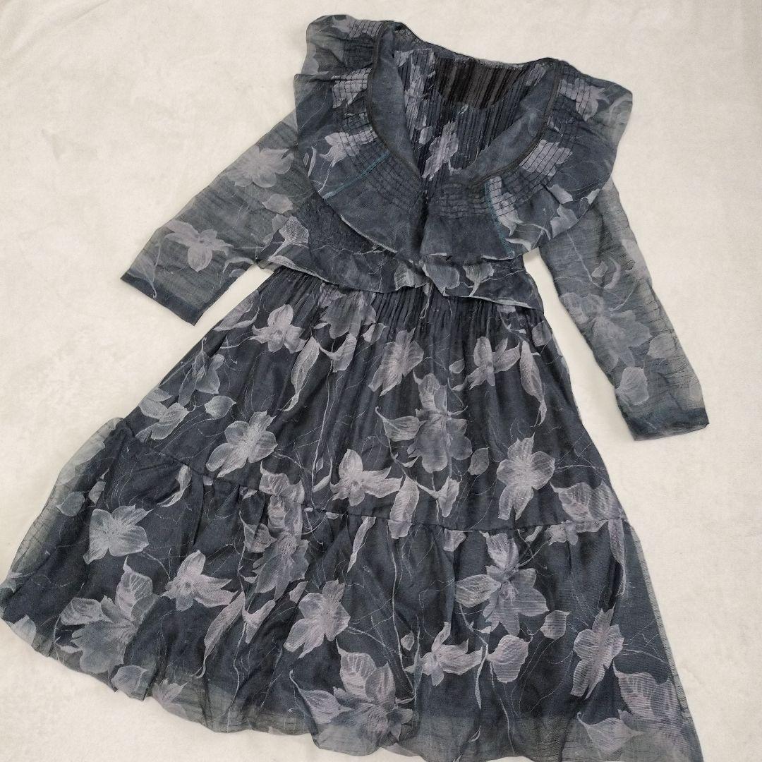 美品 Bell chu Very セットアップ 花柄 ロングワンピース ボレロ