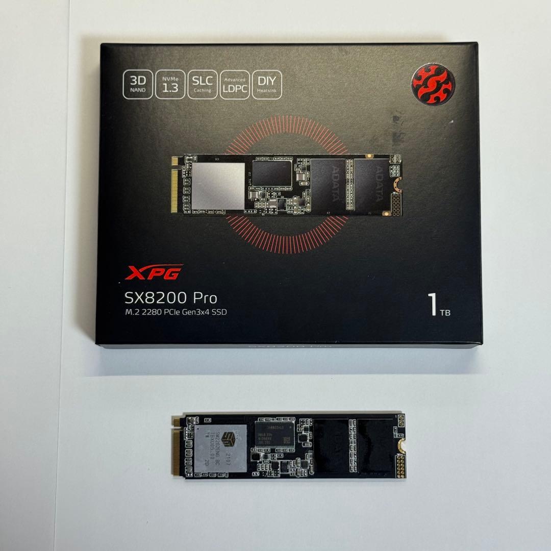 【ほぼ未使用】ADATA XPG SSD 1TB SX8200 Pro