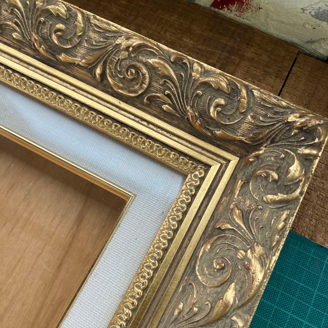 ハ*ル様 虹画堂 F10号 油彩額縁 ゴールドフレーム 透明アクリル 金色