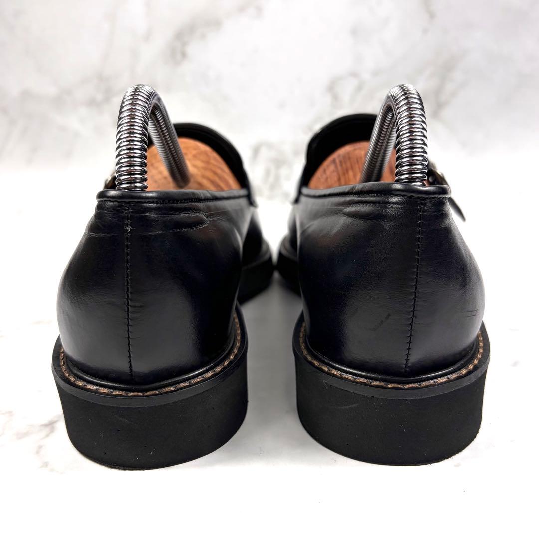 Luca Grossi レザー フリンジ モンクストラップ ブラック (23)