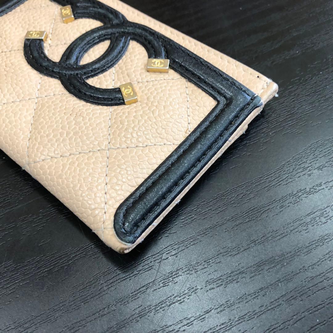 状態良好 正規品　CHANEL シャネル カードケース キャビアスキン