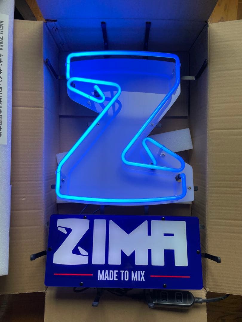 【非売品】希少 ZIMA ジーマ ネオンサイン ネオン管 新ロゴ 電飾 ガラス管