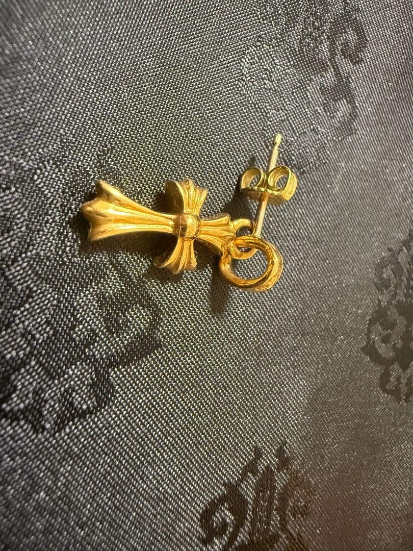 クロムハーツ　22k ベビーファット　パヴェダイヤピアス　インボイス付き