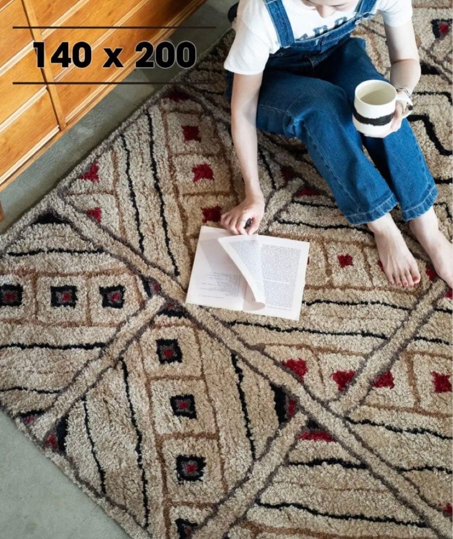 ★journal standard furniture★ 幾何学模様ラグ