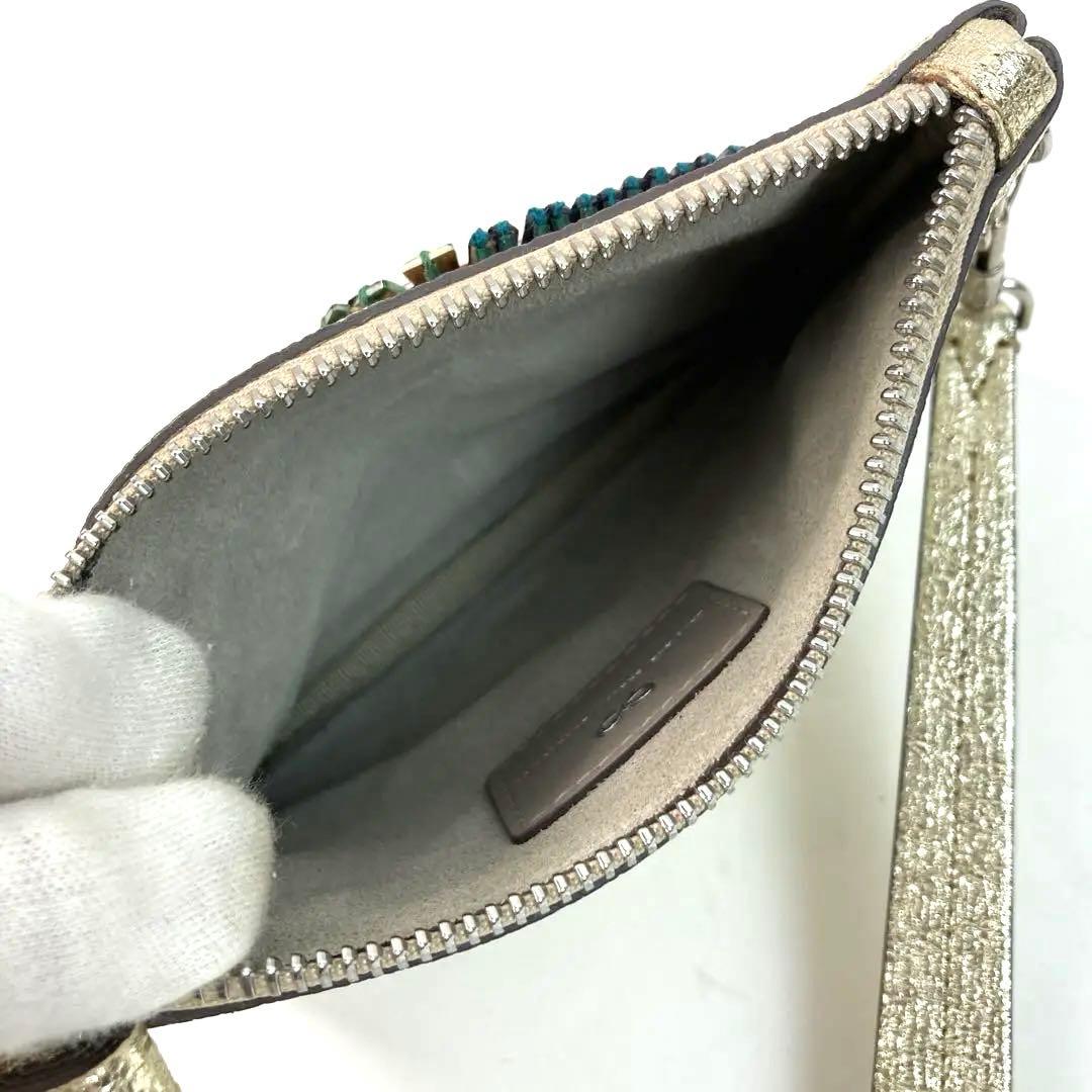 【美品・希少】アニヤハインドマーチ クラッチバッグ アイズ ラメ リストレット