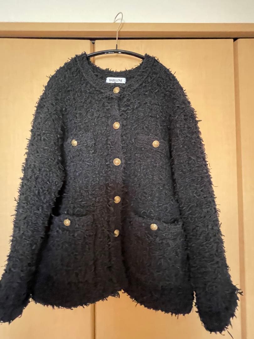 美品⭐︎ツイードニットジャケット BABYLONE バビロン⭐︎定価29,700円
