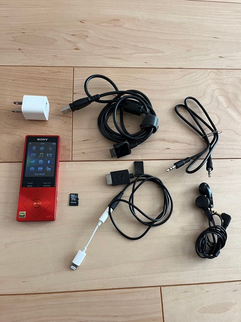 ‼️音楽入りSDカード付き‼️SONY ウォークマン 赤 ハイレゾ音源対応