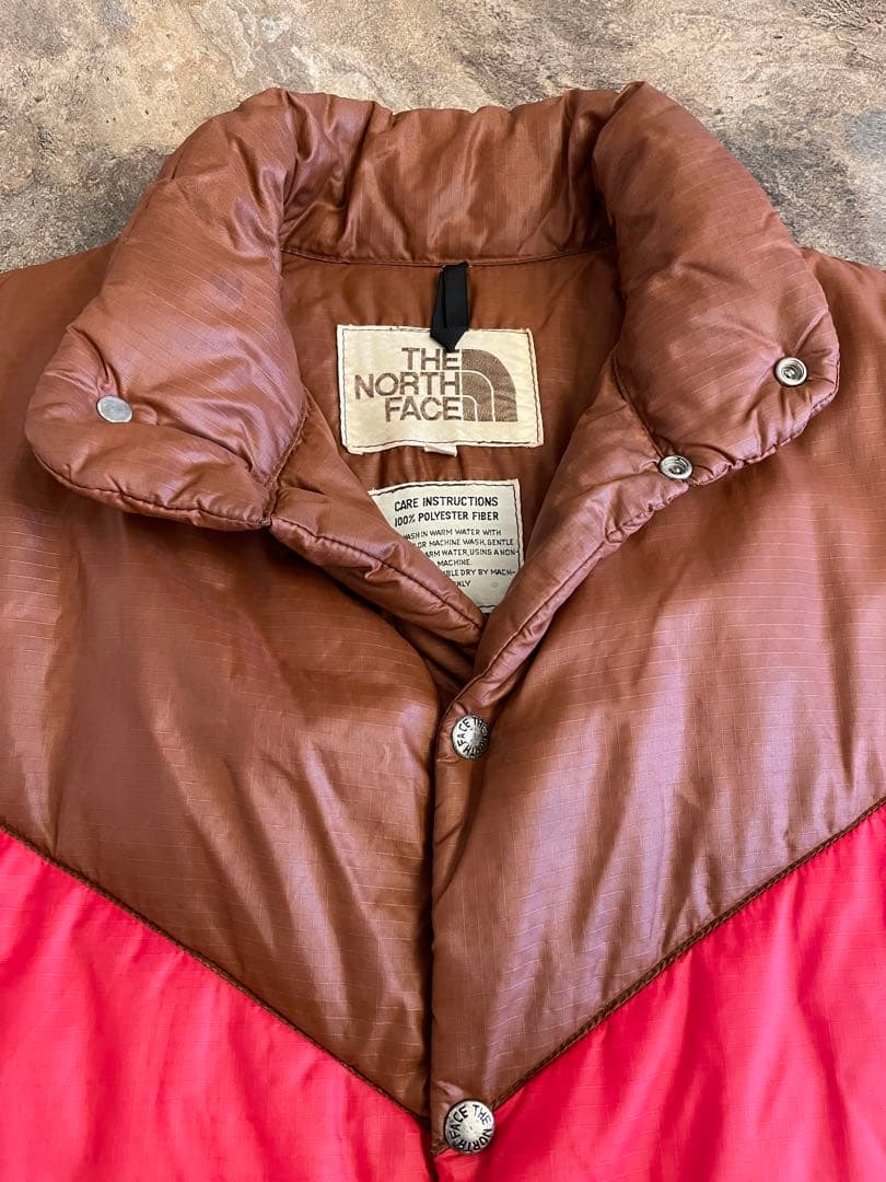 70〜80s THE NORTH FACE ノースフェイス 茶タグ ダウンベスト