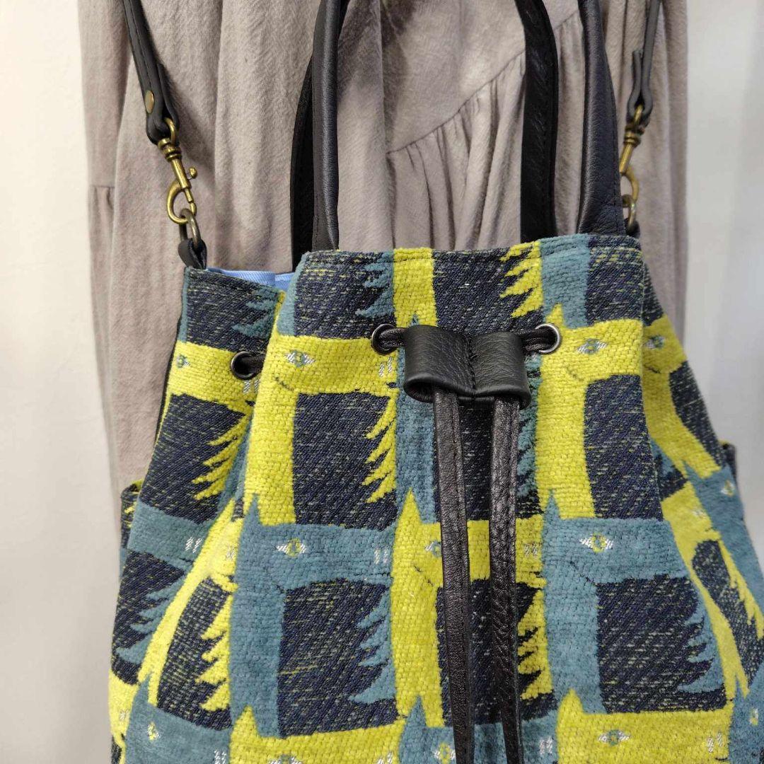 soo様　ミナペルホネン/thoroughbredサラブレットネイビー/巾着Lサ