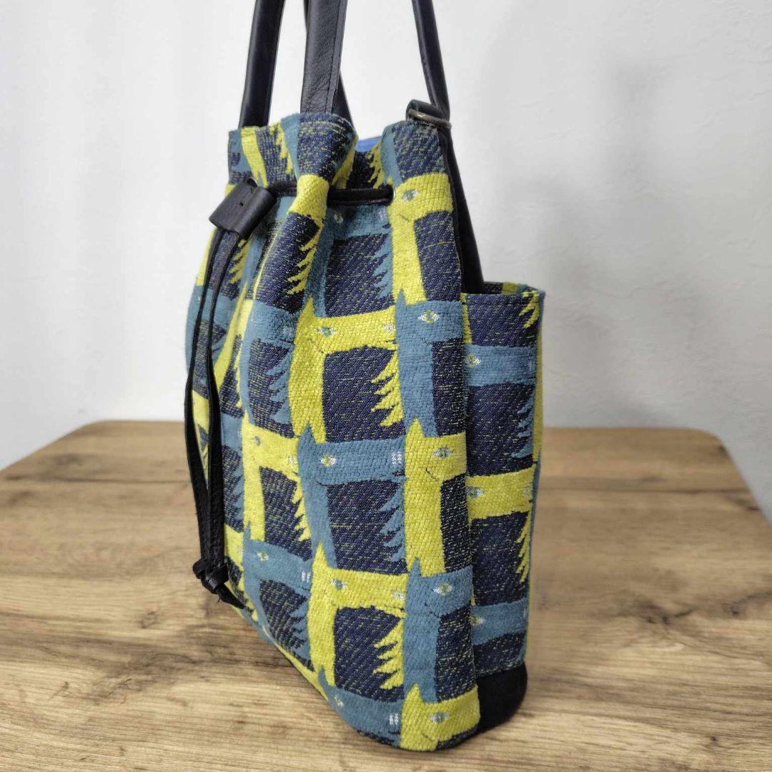 soo様　ミナペルホネン/thoroughbredサラブレットネイビー/巾着Lサ