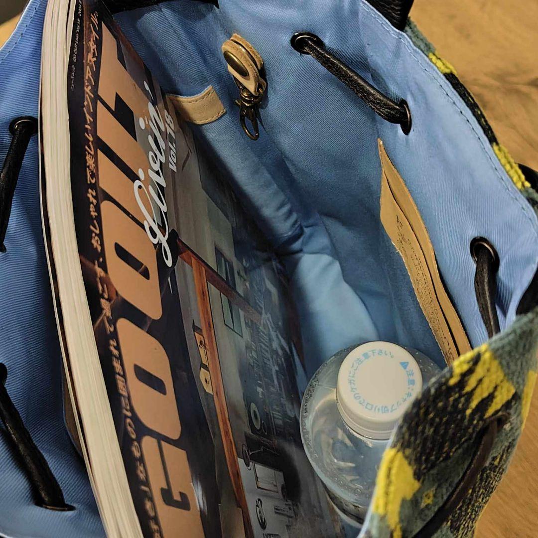 soo様　ミナペルホネン/thoroughbredサラブレットネイビー/巾着Lサ