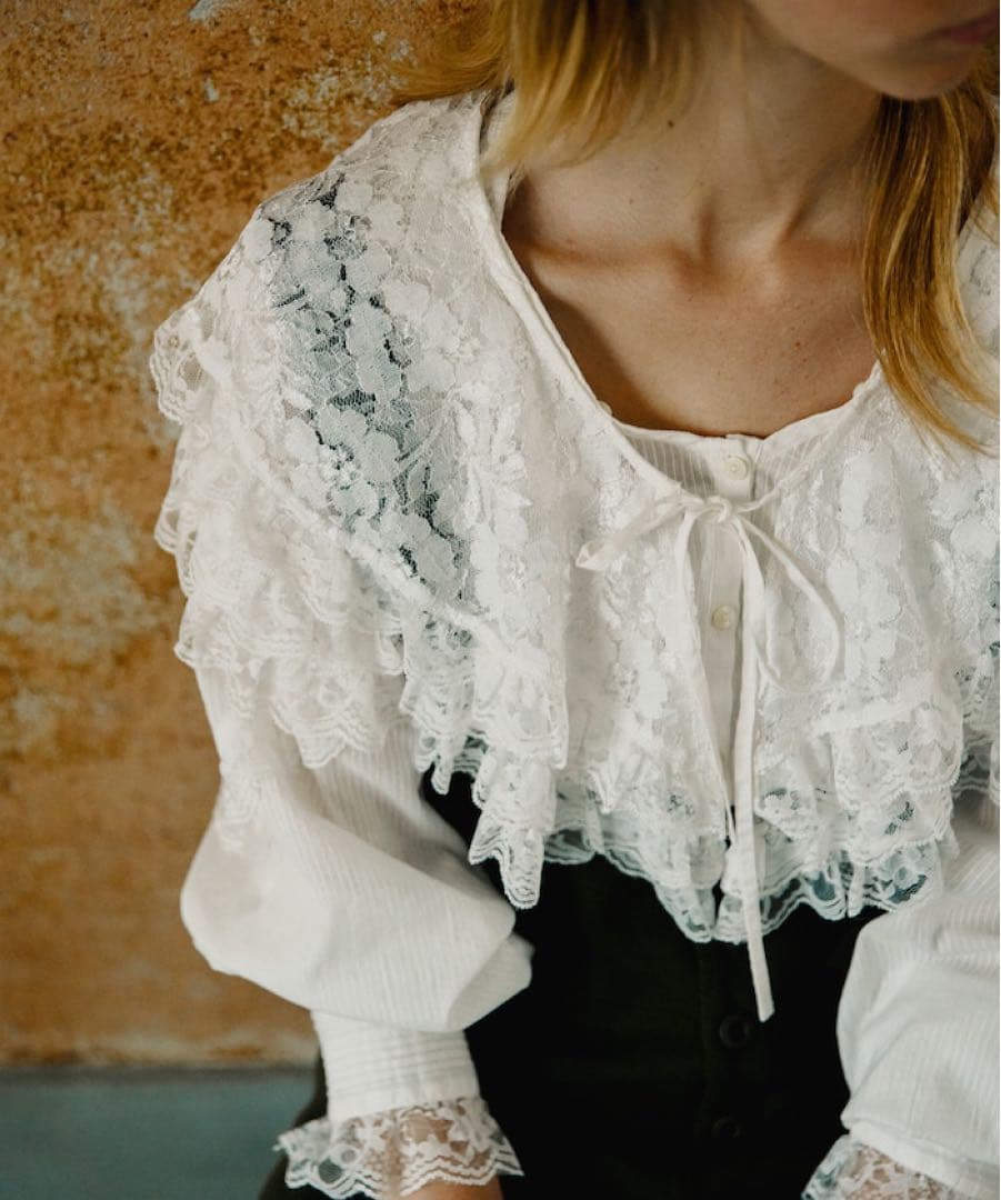 新品 フリーダ インド レースブラウス ＆ レイヤード ヒップスカーフ